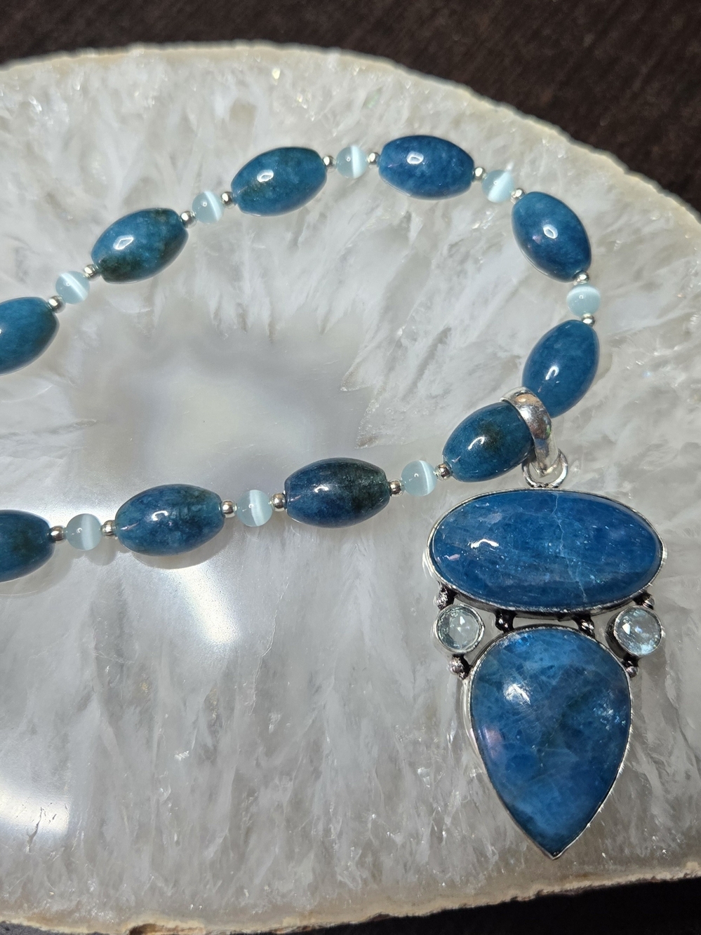 Blue Apatite Necklace